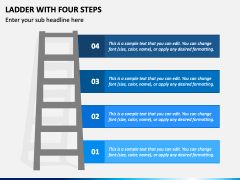 Ladder with Four Steps PPT Slide 2