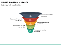 Funnel Diagram – 5 Parts PPT Slide 2