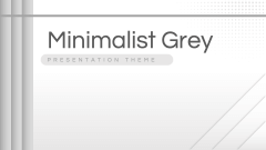 Minimalist Grey Theme PPT Slide 1