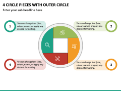 4 Circle Pieces with Outer Circle PPT Slide 2