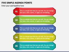 Five Simple Agenda Points PPT Slide 1