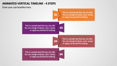Animated Vertical Timeline - 4 Steps PPT Slide 1