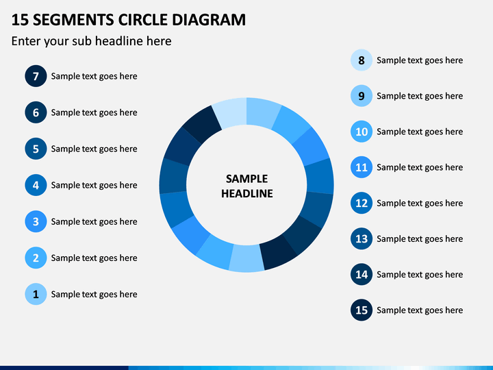 15 Segments Circle Diagram PPT Slide 1