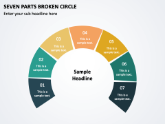 Seven Parts Broken Circle PPT Slide 1