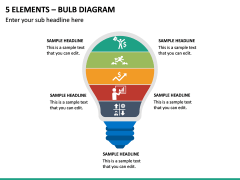5 Elements - Bulb Diagram PPT Slide 2