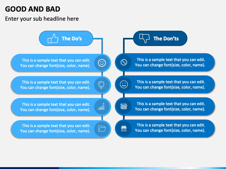 example of good and bad presentation