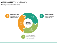 Circular Puzzle – 3 Phases PPT Slide 2
