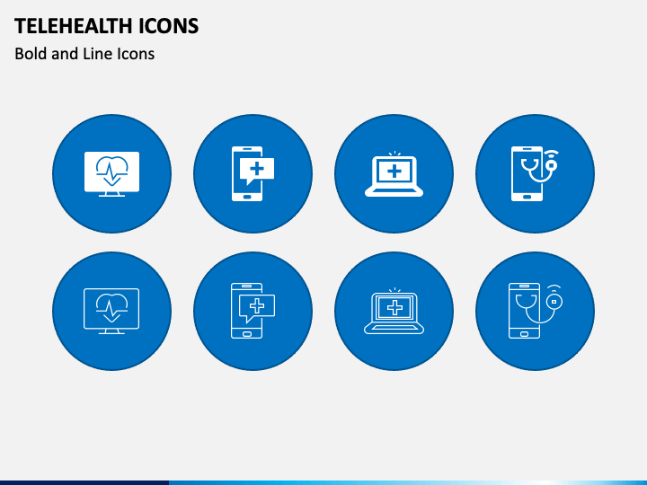 Telehealth Icons PPT Slide 1