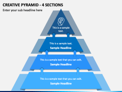 Creative Pyramid - 4 Sections PPT Slide 2