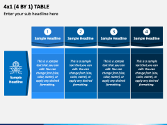 4 by 1 Table PPT Slide 1