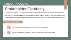 Stakeholder Centricity PPT Slide 2