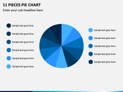11 Pieces Pie Chart PPT Slide 1