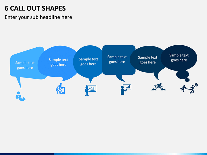 6 Call Out Shapes PPT Slide 1