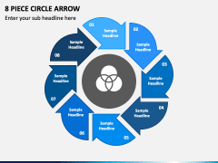 8 Piece Circle Arrow PPT Slide 1