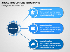 3 Beautiful Options Infographic PPT Slide 1