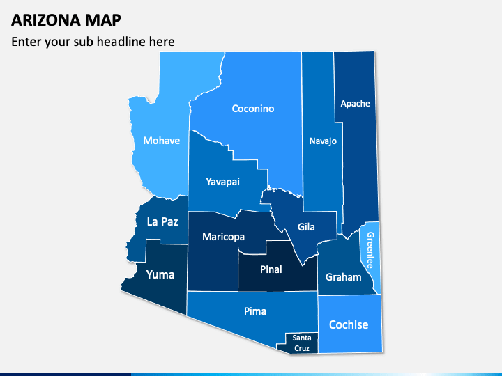 Arizona Map PPT Slide 1