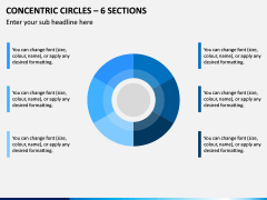 Concentric Circles – 6 Sections PPT Slide 1