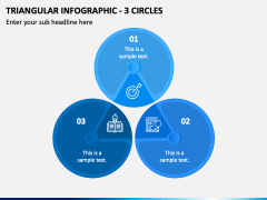 Triangular Infographic - 3 Circles PPT Slide 2