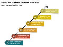 Beautiful Arrow Timeline - 6 Steps PPT Slide 2