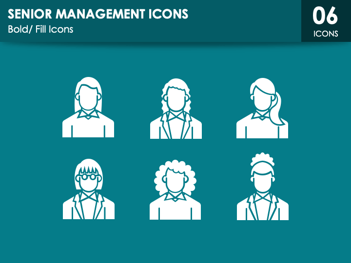 Senior Management Icons PPT Slide 1