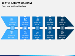 10 Step Arrow Diagram PPT Slide 1