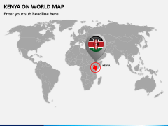 Kenya on World Map PPT Slide 2