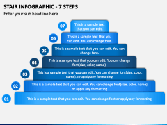 Stair Infographic - 7 Steps PPT Slide 2