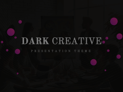 Dark Creative Presentation Template Animated Presentation - SketchBubble