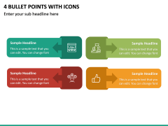 4 Bullet Points With Icons PPT Slide 2
