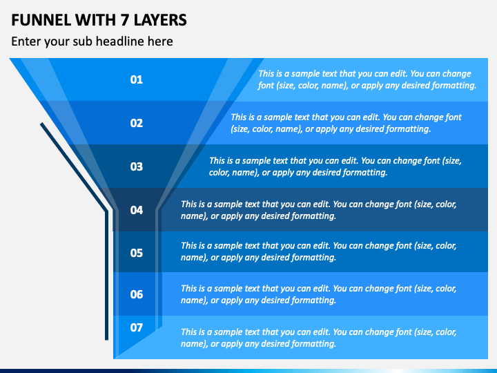 Funnel with 7 Layers PPT Slide 1