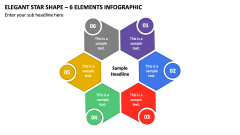 Elegant Star Shape - 6 Elements Infographic PPT Slide 1