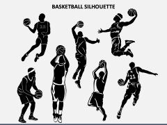 Basketball Silhouette PPT Slide 1