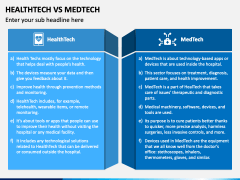 Healthtech Vs Medtech PowerPoint Template - PPT Slides