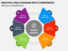 Beautiful Circle Diagram with 6 Components PPT Slide 2
