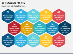 15 Hexagon Points PPT Slide 2