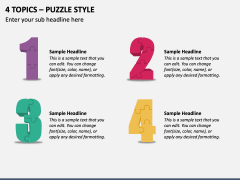 4 Topics - Puzzle Style PPT Slide 2