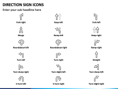 Direction Sign Icons PPT Slide 2