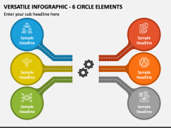 Versatile Infographic - 6 Circle Elements PPT Slide 1