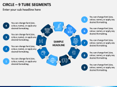 Circle – 9 Tube Segments PPT Slide 1