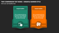 Two Comparison Text Boxes - Versatile Banner Style PPT Slide 1