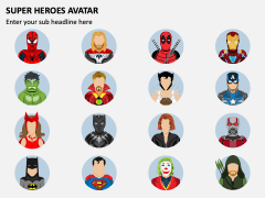 Super Heroes Avatar PowerPoint Template and Google Slides Theme