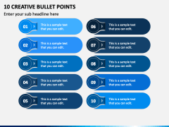 10 Creative Bullet Points PPT Slide 1