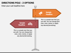 Directions Pole - 2 Options PPT Slide 1