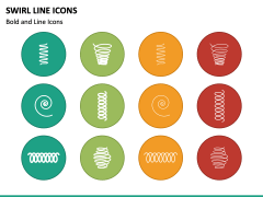 Swirl Line Icons PPT Slide 1