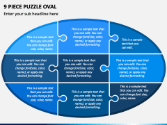 9 Piece Puzzle Oval PPT Slide 1