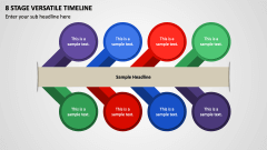 8 Stage Versatile Timeline PPT Slide 1