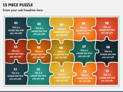 15 Piece Puzzle PowerPoint Template and Google Slides Theme