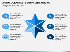 Star Infographics - 6 Connected Arrows PPT Slide 1