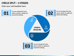 Circle Split – 3 Stages PPT Slide 1
