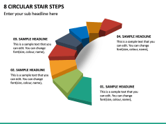 8 Circular Stair Steps PPT Slide 2